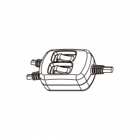 AC电线成型式固定接头(Strain Relief -SR) 1 出 2, 18AWG 2C to 18AWG 2C