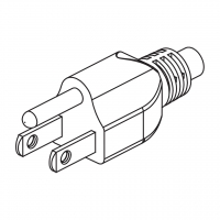 台湾/日本3-Pin 直式 AC插头7A/11A/15A 125V