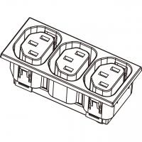 IEC 320 Sheet F 品字三孔家电用品AC 3 位母插座(Outlet), 10A/15A