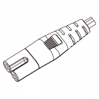美规 (美标)IEC 320 C7 AC电源线连接器 2 芯直式7A/ 10A 125, 2.5A/ 7A/ 10A 250V