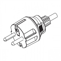 俄罗斯3-Pin 直式 AC插头10~16A 250V