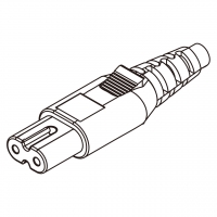 英规 (英标)IEC 320 C7 AC电源线连接器 2 芯直式2.5A 250V