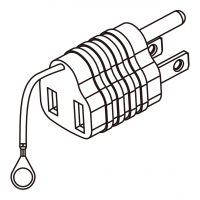 AC转接头, 美规 (美标)插头NEMA 5-15P转美规 (美标) NEMA 1-15R连接器 3转2-Pin