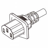 美规 (美标)IEC 320 C13 AC电源线连接器 3 芯直式 10A 125V