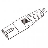 IEC 320 C7 AC电源线连接器 2 芯直式7A/ 10A 125, 2.5A/ 7A/ 10A 250V