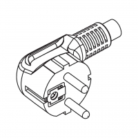 欧洲3-Pin 弯式 AC插头10~16A 250V