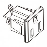 美规 (美标)NEMA 5-15R 插座, 2 P 3芯接地 15A 125V