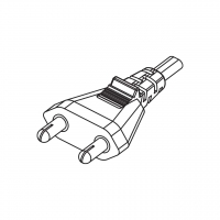 印度2-Pin AC插头, 2.5A 250V