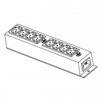 IEC 320 C14 转 Sheet F排插/插线板/ 拖线板/接线板 3 脚 8 插位10A 250V