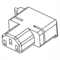 IEC 320 C13 AC电源线连接器 3 芯直式 10A/13A 125V