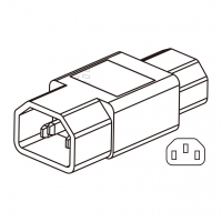 AC转接头, IEC 320 Sheet E 插头连接器 突波保护转IEC 320 C13 连接器, (适用个人计算机), 3转3-Pin,