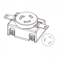 美规 (美标)防松脱 Single Flush插座 NEMA L5-20R, 2 P 3芯接地 20A 125V