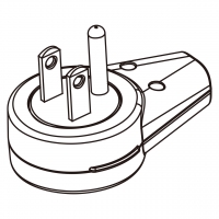 美规360度转向插头(NEMA 5-15P) 3芯 15A 125V