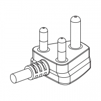 南非3-Pin 弯式 AC插头, 10A 16A 250V