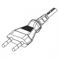 芬兰2-Pin 直式 AC插头, 2.5A 250V