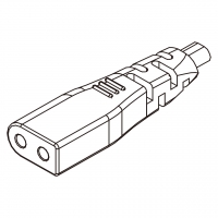 美规 (美标)IEC 320 C1 AC电源线连接器 2 芯 10A 125V