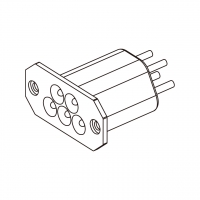 25A, 5-Pin 电池香蕉头 Inlet