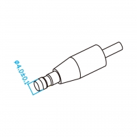 RV/卡车/拖车专用 1-Way DC 插头, OD 呎吋: OD ø4.0+-0.1mm