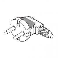 俄罗斯2-Pin 弯式 AC插头16A 250V