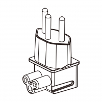 笔记本电脑专用AC转接头, 瑞士弯头转IEC 320 C5连接器, 3转3-Pin, 2.5A 250V