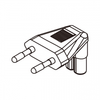 笔记本电脑专用AC转接头, 欧规 (欧标)弯头转IEC 320 C7连接器, 2转2-Pin, 2.5A 250V