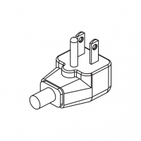 台湾/日本3-Pin 弯式 AC插头9A/ 11A/ 15A 125V