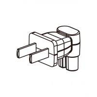 笔记本电脑专用AC转接头, 中国规弯头转IEC 320 C7连接器, 2转2-Pin, 2.5A 250V