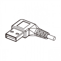 USB 2.0 A 插头, 4 Pin (弯头型式)