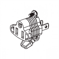 转接头,美规(美标)NEMA 1-15P 插头转 5-15R连接器, 易力拔, (金属Pin接地), (超声波组装式)2转 3-Pin  10A/125V (本产品无电压转换功能)