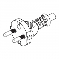 韩国16A 250V 2-Pin 直式 AC插头