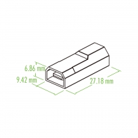 塑料连接器 27.18mm X 9.42mm X 6.86mm 1 Pin