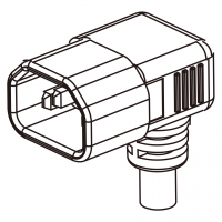 俄罗斯IEC 320 Sheet E 插头AC电源线连接器 3 芯 弯式10A 250V