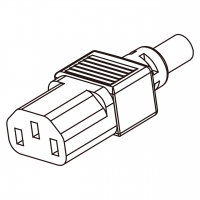 IEC 320 C13 AC电源线连接器 3 芯直式 10A/13A/15A 125V