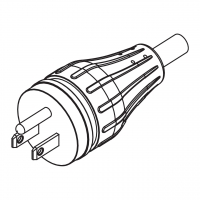 台湾/日本3-Pin 直式 AC插头7~15A 125V