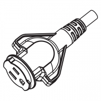 美规 (美标)AC电源线连接器3 芯 (NEMA 5-15R) 15A 125V