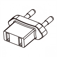 AC转接头, 韩国(Ø4.8 brass) 插头转美国 NEMA 1-15R连接器 2转2-Pin