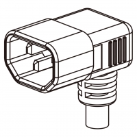 美规 (美标)IEC 320 Sheet E 插头AC电源线连接器 3 芯 弯式10A/13A/15A 125/250V