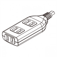 中规 (国标)排插/插线板/ 拖线板/接线板 2 脚 3 插位 办公/家用10A 250V