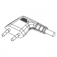 芬兰2-Pin 弯式 AC插头2.5A 250V