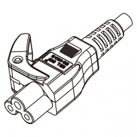 IEC 320 C5 AC电源线连接器 3 芯直式 2,5A 250V, 3-7A 125V