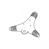 AC电线成型式固定接头(Strain Relief -SR) 1 出 2, 12AWG*3C, 14AWG*3C