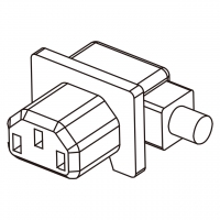 IEC 320 C13 AC电源线连接器 3 芯直式 10A/13A 125V