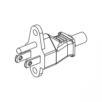美规(美标)NEMA 5-15P 直式 AC插头2 P/ 3 芯接地 15A 125V