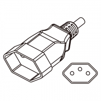 瑞士AC电源线连接器3 芯 10A 250V