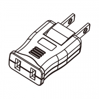 AC转接头, 美规 (美标)NEMA 1-15P 插头转NEMA 1-15R连接器, 180∘旋转pin, 2转2-Pin