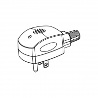 美规(美标)NEMA 5-15P 声感控制弯式 AC插头2 P/ 3 芯接地 15A 125V