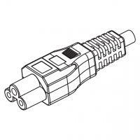IEC 320 C5 AC电源线连接器 3 芯直式 10A 125/250V
