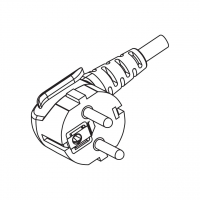 欧洲3-Pin 弯式 AC插头10~16A 250V