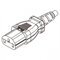 IEC 320 C13 AC电源线连接器 3 芯直式 10A 125/250V