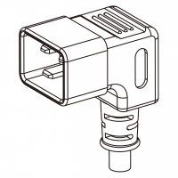 IEC 320 Sheet I AC电源线插头连接器 3 芯 弯式16A 250V